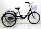 Велосипед 24' Иж-Байк Фермер 24' черный, +корзина-2шт., 6 ск.